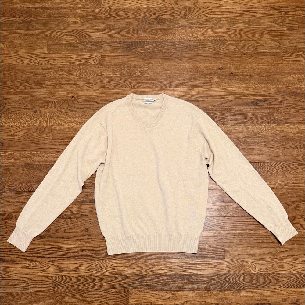 Men’s Peter Millar 100% Cashmere Sweater - Medium - Khaki